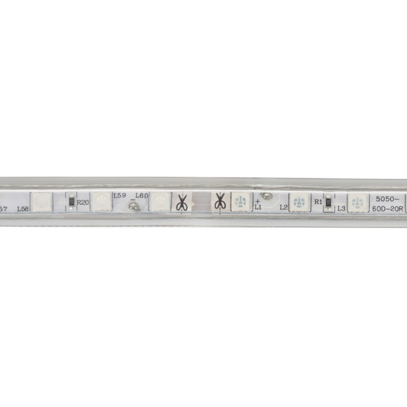 Produkt von LED-Streifen 220V AC 60 LED/m Rot IP65 nach Mass Breite 14mm Schnitt alle 100cm