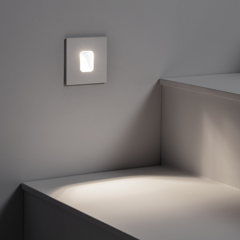 Product of 2W Grasset Square Aluminium LED Wall Spotlight in White IP65