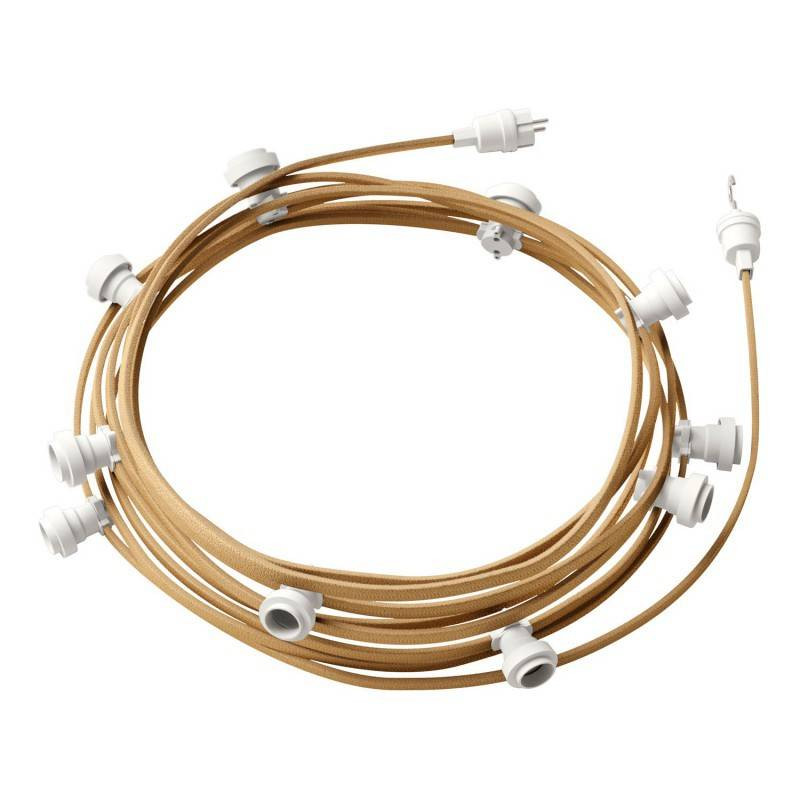 Produit de Guirlande Extérieure Lumet System 12.5m avec 10 Douilles E27 Blanche Creative-Cables CATE27B125 