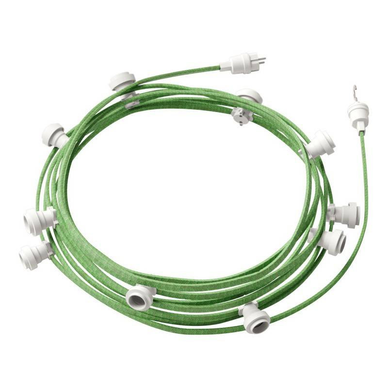 Prodotto da Ghirlanda da Esterni Lumet System 12.5m con 10 Portalampade E27 Bianco CATE27B125 CREATIVE-CABLES