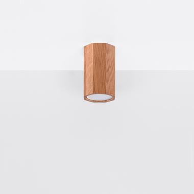 Zeke 10 Wooden Ceiling Lamp SOLLUX