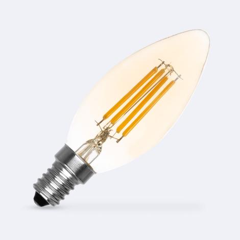 E14 Candle Dimmable Filament LED Bulb 4W C35 400 lm Gold