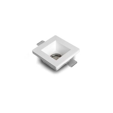 Collerette Downlight Intégration Plâtre/Pladur Carrée pour Ampoule LED GU10/GU5.3 Coupe 123x123 mm UGR17