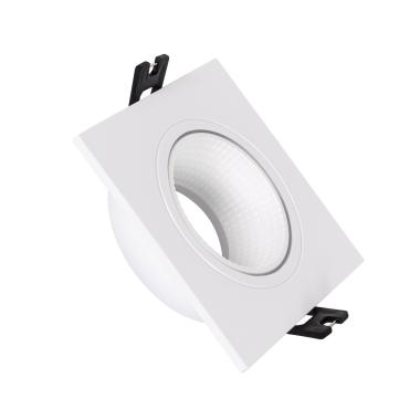 Portafaretto Downlight Quadrato Basculante per Lampadina LED GU10 / GU5.3 Foro Ø80 mm