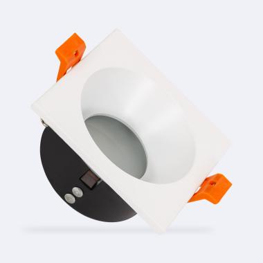 Portafaretto Downlight Quadrato IP65 per Lampadina LED GU10 Foro Ø75 mm