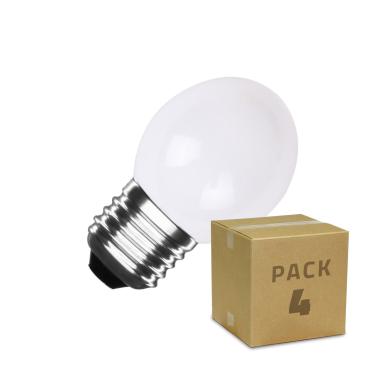 Pack 4 Lampadine LED E27 3W 300 lm G45 Bianco