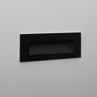 Balise LED Extérieure 7W Encastrable au Mur Rectangulaire Groult Noire