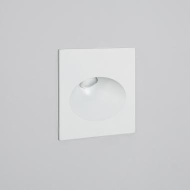 3W Coney Outdoor Recessed LED Wall Lamp in White