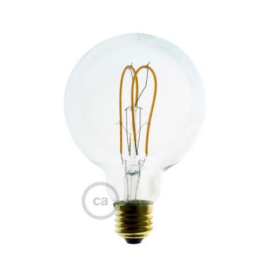 Lampadina Filamento Curvo con Doppio Anello LED E27 5W 280lm G95