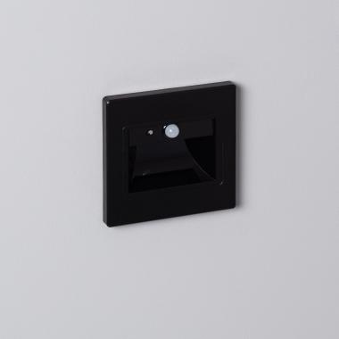 1.5W Bark Recessed Wall LED Spotlight with PIR Sensor in Black