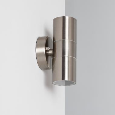 Applique da Parete per Esterni Acciaio Inox Doppia Luce Satin