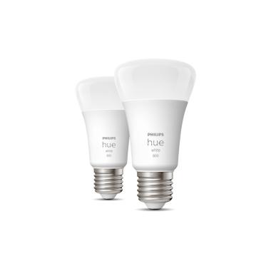 Pack 2 Lampadine LED E27 Smart 9W 800 lm A60 Hue White PHILIPS