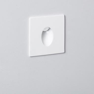 Adam Square Recessed Wall Spotlight in White