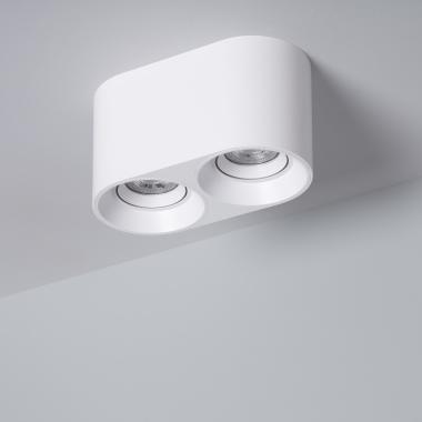 Applique da Soffitto con Lampadina GU10 Doppia Bianco Space