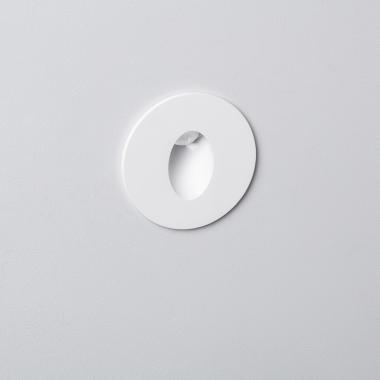 Adam Round Recessed Wall Spotlight in White