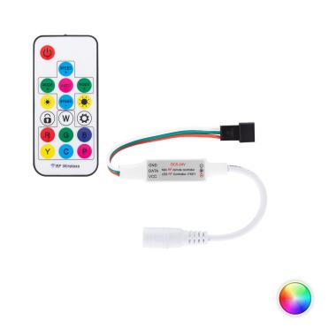 Controller Regelaar Mini LED Strip RGB Digital SPI 5-24V DC met RF Afstandsbediening