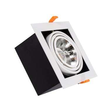 LED Downlight Einbaustrahler 15W Schwenkbar Kardan Eckig AR111 Ausschnitt 165x165 mm