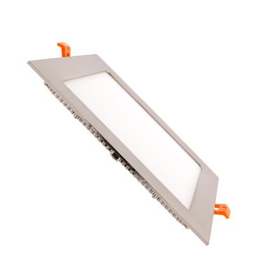 Oprawa LED 18W Kwadratowa SuperSlim Srebrna Wycięcie 205x205 mm