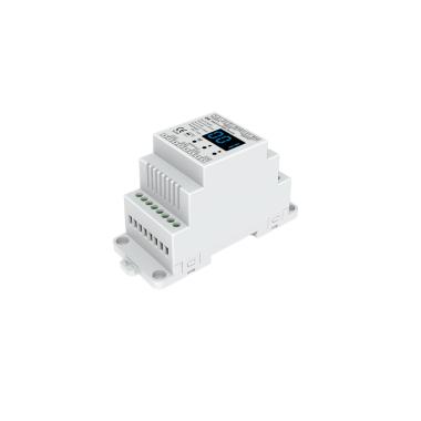 Décodeur DMX512 & RDM 12-24V DC CCT/RGB/RGBW Rail DIN 4 Canaux