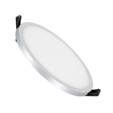 Grey Round Slim 16W LIFUD LED Surface Panel Ø 135mm Cut-Out