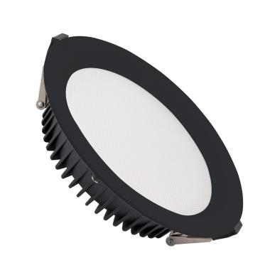 Round 24W LED Downlight Ø200mm Cut Out SAMSUNG Aero 130lm/W Microprismatic LIFUD in Black