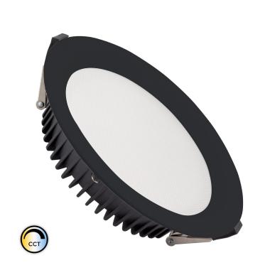 Downlight LED 30W Rond SAMSUNG Aero CCT 130 lm/W Microprismatique LIFUD Coupe Ø 200 mm Noir