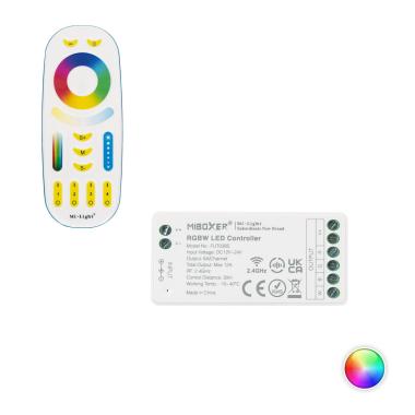 Controller Dimmer RGBW 12/24V DC + Fernbedienung RF 4 Zonen Mi Boxer