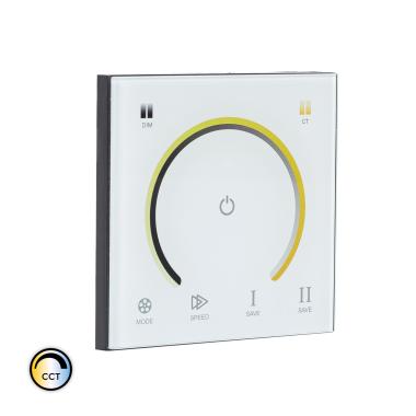 Wall Mounted Tactile Dimmer Controller for 12/24V DC CCT LED Strips