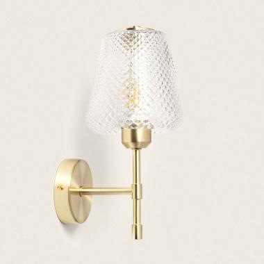 Lampe Murale Métal et Verre Stiklu