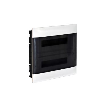 LEGRAND 135052 Practibox S Flush-mounted Box for Conventional Partition walls 2x12 Modules Transparent Door