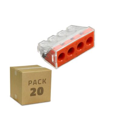 Pack 10 Connecteurs Rapides 4 Entrées 2.5-6.0 mm²