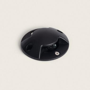 3W Gimsha 2L Outdoor Recessed Ground Spotlight in Black