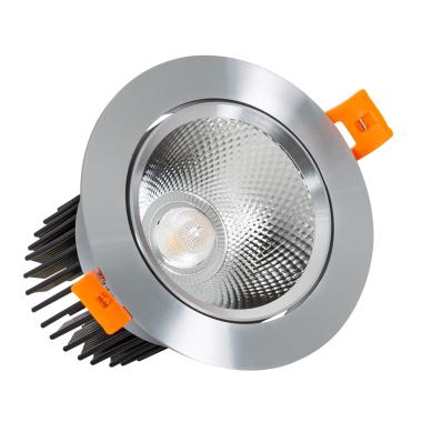 Round 15W LED Downlight Ø90mm Cut Out COB CRI90 in Silver