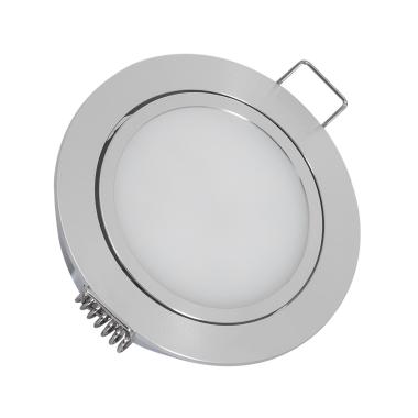 Round 12V 3W Tilting LED Downlight Ø67mm Cut Out for Under Cabinet