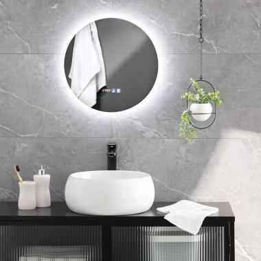 Miroir Salle de Bain avec Éclairage LED Anti-buée Volpe Ø45cm