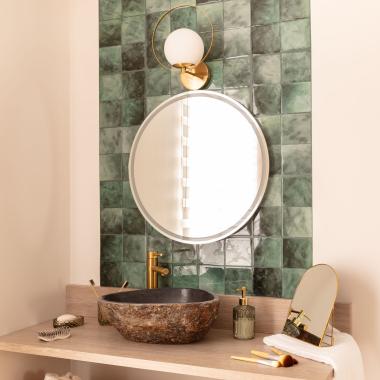 Jizan Anti-Fog Bathroom Mirror with LED Light Ø60 cm