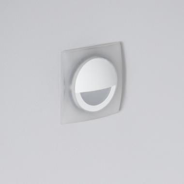 Wandlamp LED 3W Vierkant Occulare Aluminium Wit