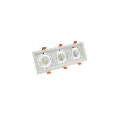 Downlight  Madison Richtbaar CREE COB LED wit 3x10W LIFUD  (UGR 19) Zaag maat 295x110 mm