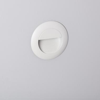 Segnapasso da Parete per Esterni LED 3W in Alluminio Circolare Wabi Bianco