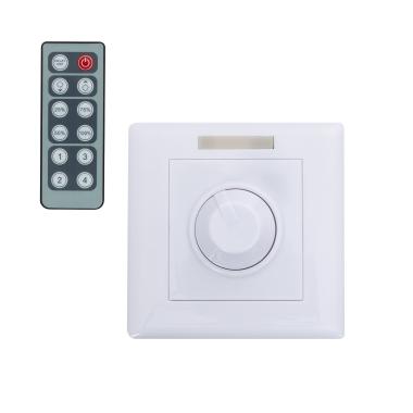 12/24V DC Monochrome LED Strip Wall Mounted Dimmer with IR Remote Control