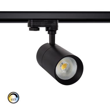 Spot LED sur Rail Triphasé 20W Onuba CCT Noir