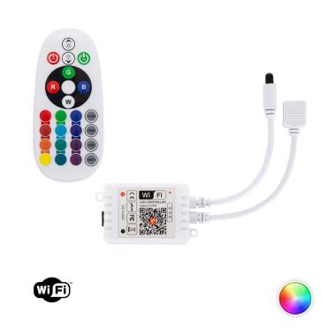 Contrôleur variateur WiFi Ruban LED RGB 12/24V DC avec Télécommande IR