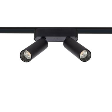 LED-Strahler Doppelt für Magnetschiene 25mm SuperSlim 14W 48V Schwarz