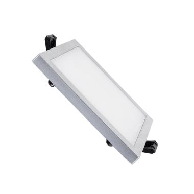 LED Einbaustrahler flach 8W Eckig High Lumen Ausschnitt Ø75 mm LIFUD Silber