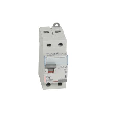 Differentiële Schakelaar Industrieel 2P 300mA 25-63A 10kA Clase AC LEGRAND DX³ 411524