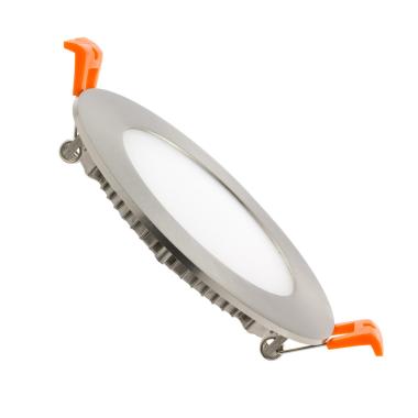 LED Einbaustrahler flach 6W Rund SuperSlim Ausschnitt Ø 110mm Silber