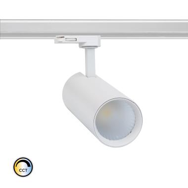 Spot LED sur Rail Triphasé 30W Bertha CCT Blanc