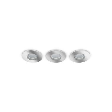 Pack 3st PHILIPS Downlight Hue Adore White Ambiance GU10 Zaagmaat Ø70 mm