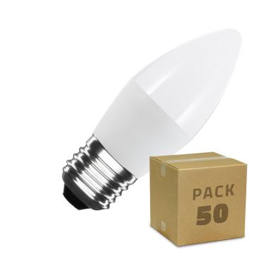 Balení 50x LED Žárovek E27 C37 5W Denní Bílá