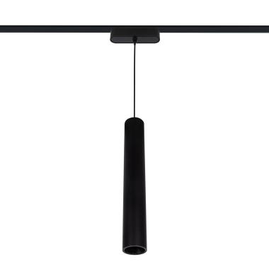 Quartz Pendant 7W LED Spotlight in Black for 25mm SuperSlim 48V Magnetic Track